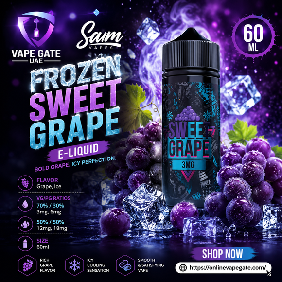 Frozen Sweet Grape E-Liquid - Sam Vapes Dubai | Same Day Vape Delivery