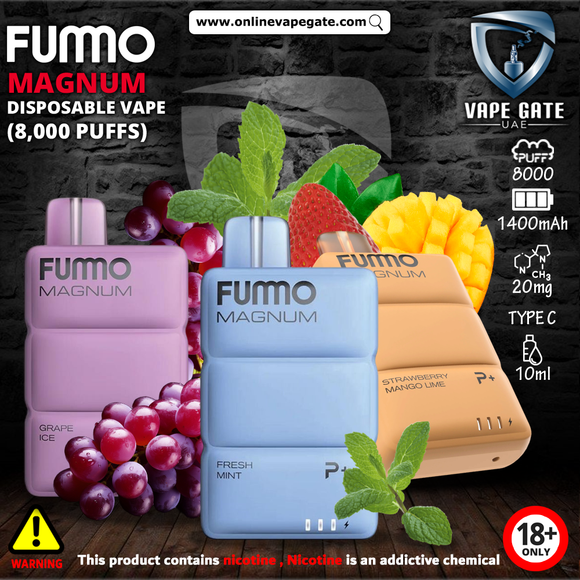 Fummo Magnum Disposable Vape (8,000 Puffs) VAPE DELIVERY SAME DAY DUBAI