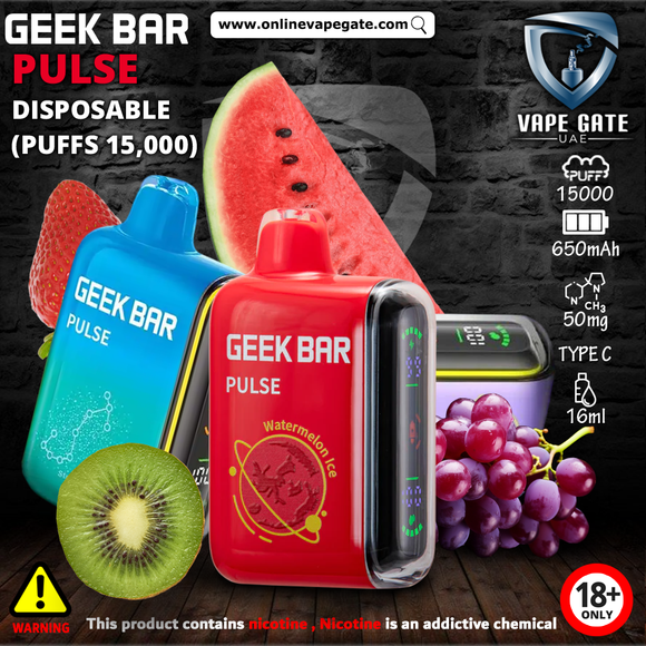 GEEK BAR PULSE DISPOSABLE VAPES (15,000 PUFFS) VAPE ABU DHABI