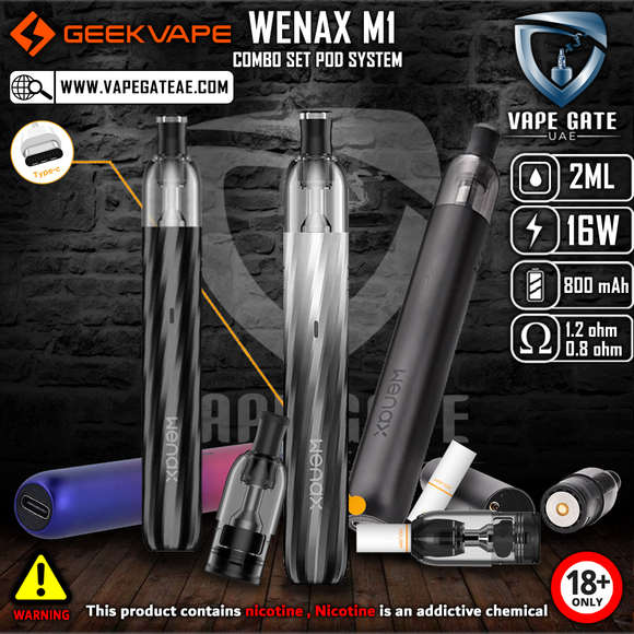 GEEKVAPE WENAX M1 COMBO SET POD SYSTEM VAPE FREE DELIVERY DUBAI