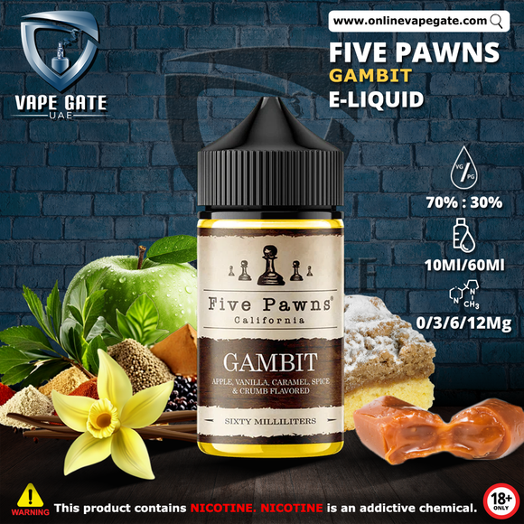 Gambit - 60ml E liquid by Five Pawns California vape delivery dubai
