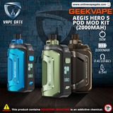 Geekvape Aegis Hero 5 Pod Mod Kit (2000mAh)Vape Same Day Delivery Dubai Abu Dhabi UAE KSA