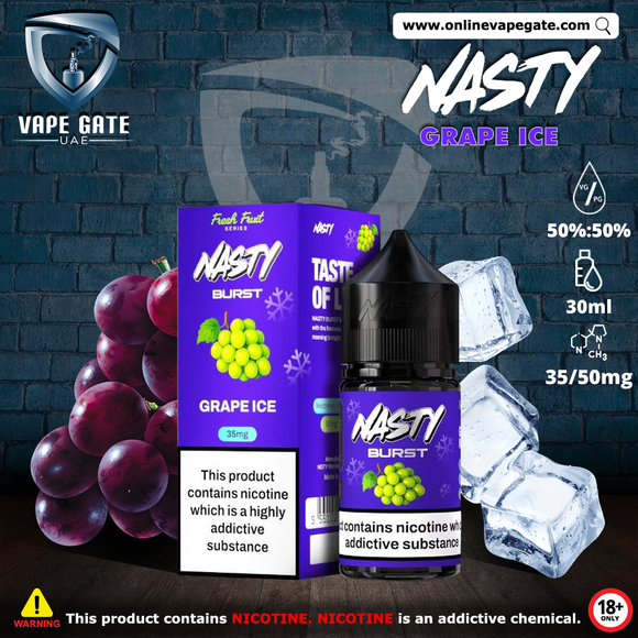 Grape Ice - Nasty Burst 30ml Vape Offer Online Fujairah
