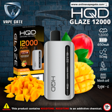 HQD GLAZED RECHARGEABLE DISPOSABLE VAPES (12,000 PUFFS) Vape Shop Al Ain