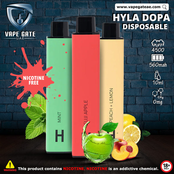 Hyla Dopa Disposable Vape (4,500 Puffs) Best Nicotine Free Vape in UAE 2025