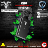 IGNITE - V80 Rechargeable Disposable Vape (8000 Puffs) vape dubai