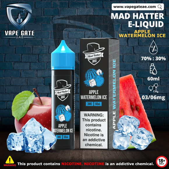 Apple Watermelon Ice - I Love Salts /Mad Hatter Juice ABU DHABI DUBAI AL AIN AJMAN KSA