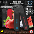 MYLE MICRO BAR DISPOSABLE 1500 PUFFS ABU DHABI DUBAI AL AIN RUWAIS KSA