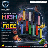 Maskking High (BUY 2 GET 1 FREE) Disposable Vape (Per Piece) Fast Vape Delivery Dubai and UAE 