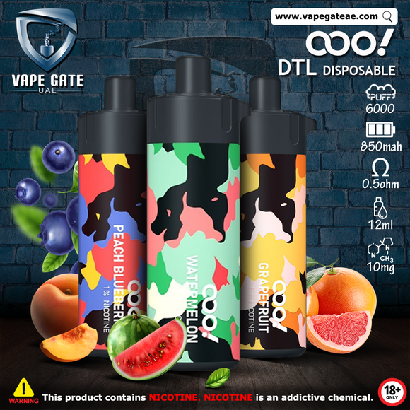 OOO! Recharge Disposables Pod Device (6000 Puffs) ABU DHABI DUBAI AL AIN RUWAIS FUJAIRAH SHARJAH RAK KSA