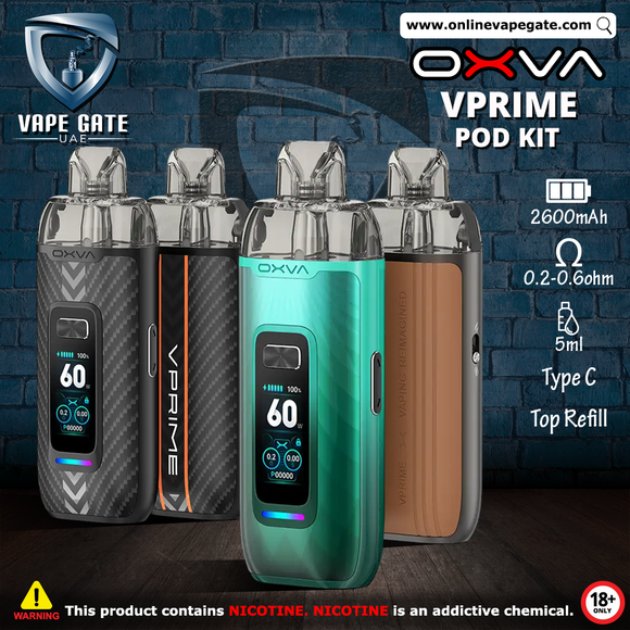 Oxva - VPrime Pod Kit 2600mAh | Best Vape kit 2024 | Abu Dhabi Dubai UAE KSA Oxva - VPrime Pod Kit 2600mAh | Best Vape kit 2024 | Abu Dhabi Dubai UAE KSA