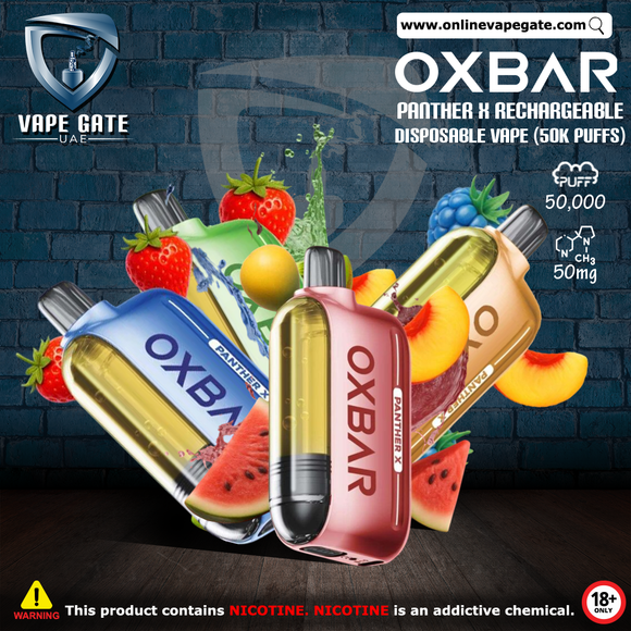 Oxbar Panther X Rechargeable Disposable Vape (50K Puffs) Vape Offer Sharjah Ajman Al Ain
