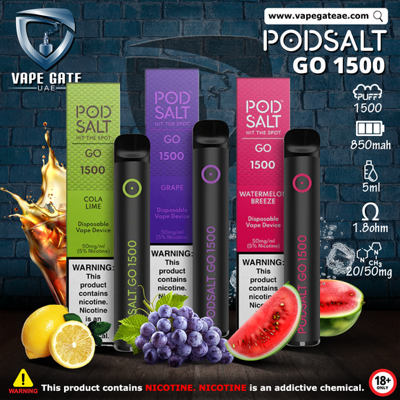 PS GO Disposable Device (50mg - 1500 Puffs) Best Vape Shop in UAE 2025