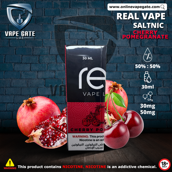 CHERRY POMEGRANATE - REAL VAPE SALTNIC 30ml Vape Dubai Dutyfree