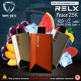 Relx Peace 25K Rechargeable Disposable Vape (25,000 Puffs) Vape Delivery UAE KSA
