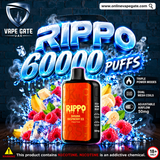 Rippo 60000 Puffs Banana Raspberry Ice  - Vape Delivery Dubai