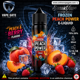 Frozen Peach Power E-Liquid - Sam Vapes Best Online Vape Shop Dubai and UAE 