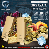 Sikary Fit Rechargeable Disposable Vape (12,000 Puffs) Best Disposable Dubai 2025
