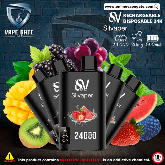 Silvaper Rechargeable Disposable Vape (24,000 Puffs) Vape Offer Online Ajman Sharjah