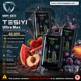 Tesiyi Ultra Max Rechargeable Disposable Vape (40,000 Puffs) Dubai Duty Free