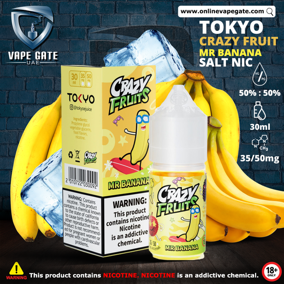 Tokyo Crazy Fruits Mr. Banana Saltnic 30ml vape delivery abu dhabi
