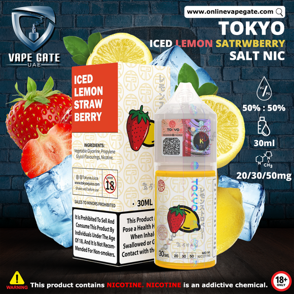 Tokyo Iced Strawberry Lemon Saltnic 30ml vape delivery dubai same day