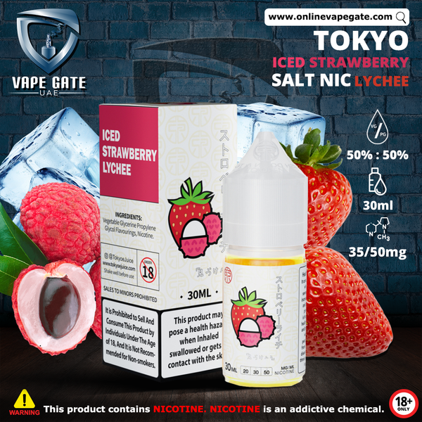Tokyo Iced Strawberry Lychee Saltnic 30ml | Same Day Delivery Abu Dhabi &  Dubai | UAE KSA