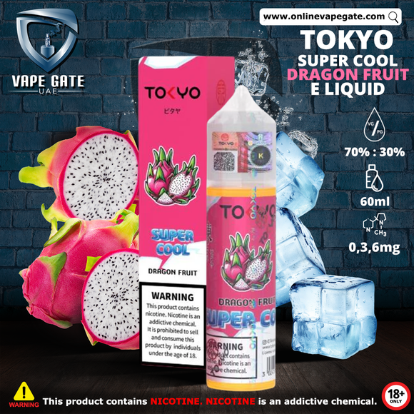 Tokyo Super Cool Dragon Fruit Eliquid 60ml Vape Delivery Sharjah