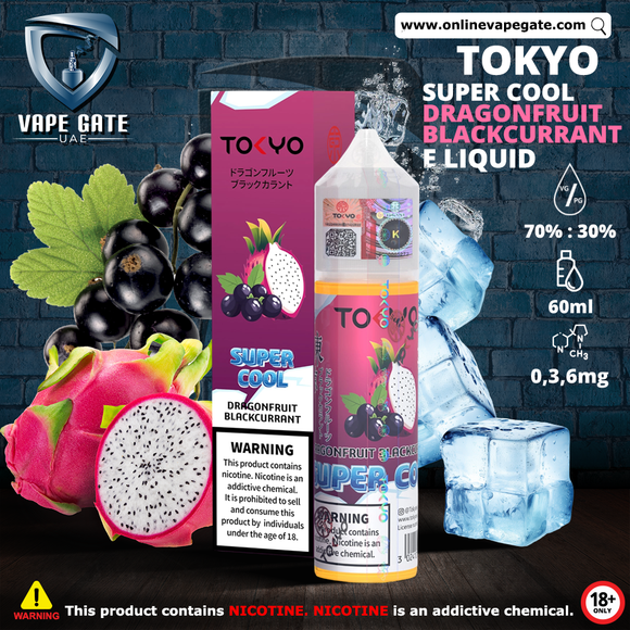 Tokyo Super Cool Dragonfruit Blackcurrant Eliquid 60ml Vape Delivery Fujairah