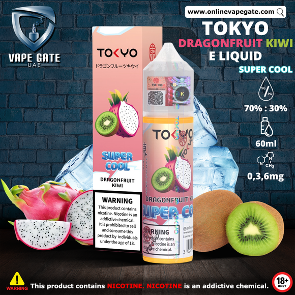 Tokyo Super Cool Dragonfruit Kiwi Eliquid 60ml Vape Offer Delivery Abu Dhabi