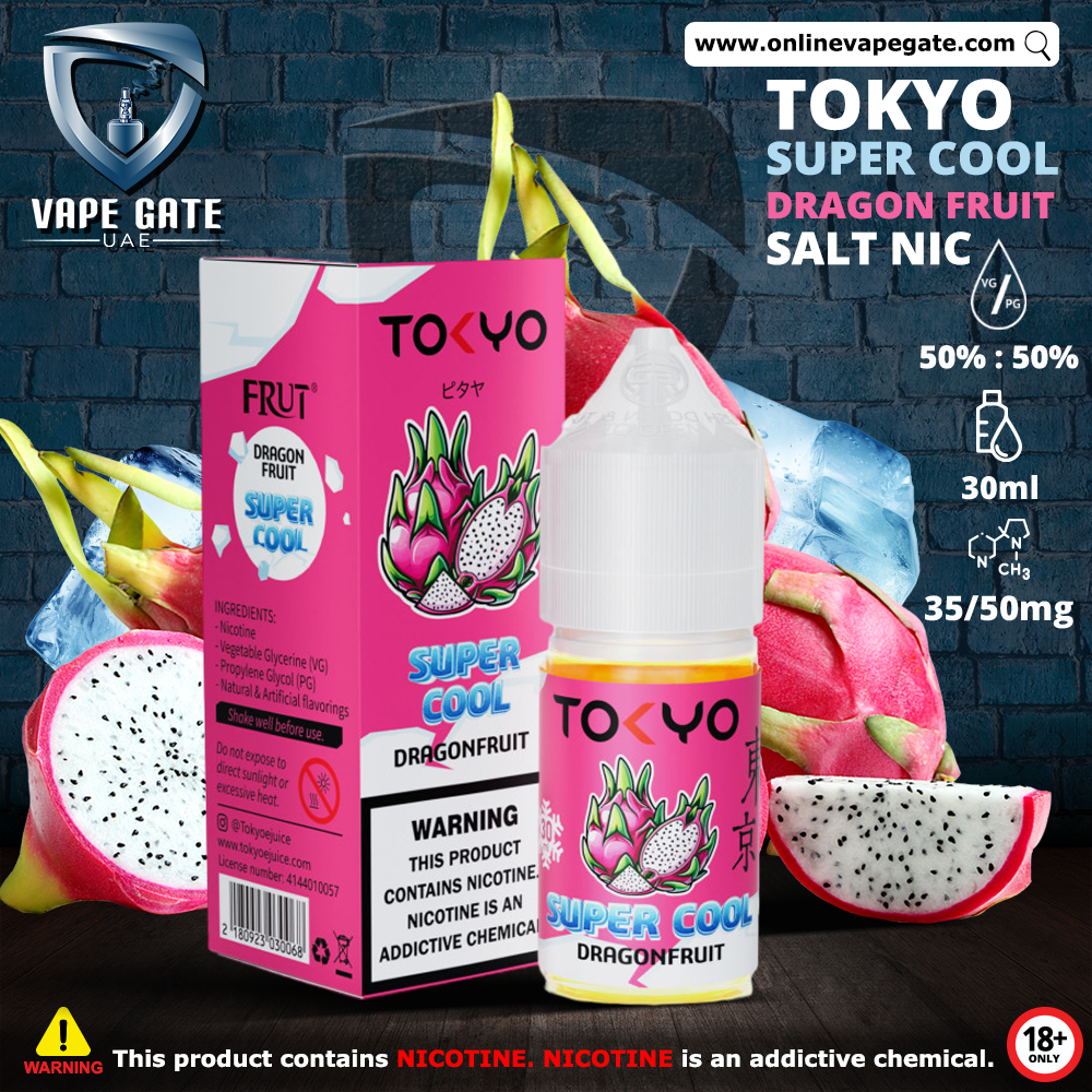 Tokyo Super Cool Dragonfruit Saltnic 30ml | Dubai | E-Liquid Dubai | Vape  UAE
