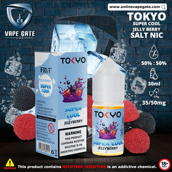 Tokyo Super Cool Jelly Berry Saltnic 30ml Dubai Price