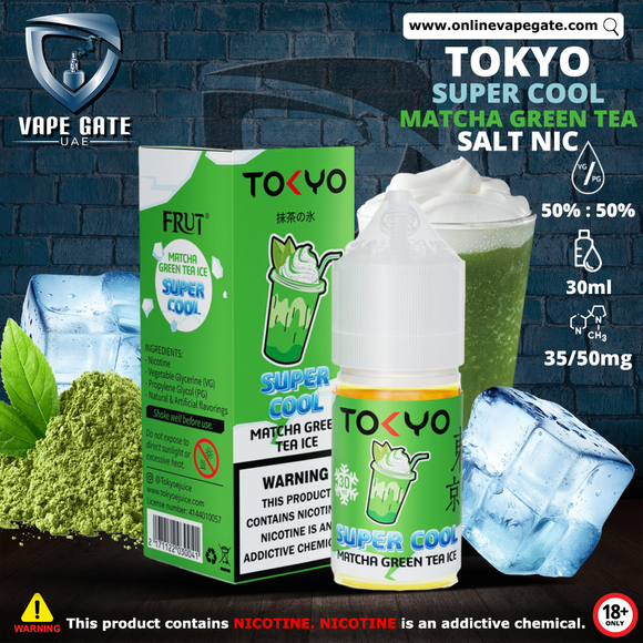 Tokyo Super Cool Matcha Green Tea Ice Saltnic 30ml | Dubai | E-Liquid Dubai | Vape UAE Tokyo Super Cool Matcha Green Tea Ice Saltnic 30ml | Dubai | E-Liquid Dubai | Vape UAE