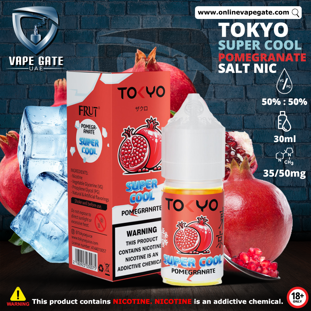 Tokyo Super Cool Pomegranate Saltnic 30ml | Dubai | E-Liquid Dubai | Vape UAE Tokyo Super Cool Pomegranate Saltnic 30ml | Dubai | E-Liquid Dubai | Vape UAE