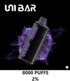 Unibar Rechargeable Disposable Vape (8000 Puffs) Vape Deliver in Ras Al Khaimah 2025