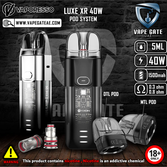 VAPORESSO LUXE XR 40W POD SYSTEM vape delivery sharjah dubai.