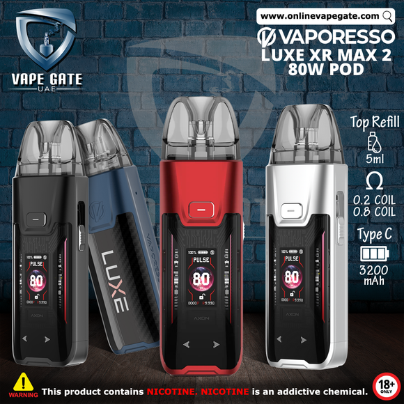 VAPORESSO LUXE XR MAX 2 80W POD SYSTEM 3200mAh Vape Offer al ain