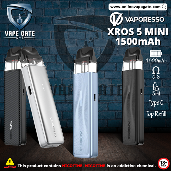 VAPORESSO XROS 5 MINI 1500mAh POD SYSTEM Same Day Delivery Dubai
