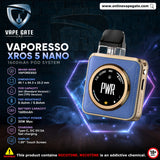 VAPORESSO XROS 5 NANO 1600mAh POD SYSTEM Abu Dhabi, Dubai, Sharjah, Ajman, Al Ain, KSA Delivery