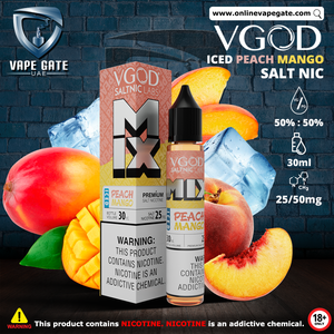 VGOD Iced Peach Mango Salt Nic - 30ml vape online delivery same day dubai & abu dhabi