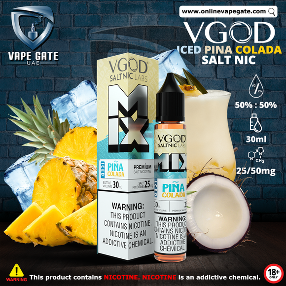 VGOD Iced Pina Colada Salt Nic - 30ml Vape offer Ruwais
