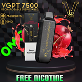 VGPT Zero Nicotine Disposable Vape (7500 Puffs) Disposable Vape Delivery Abu Dhabi