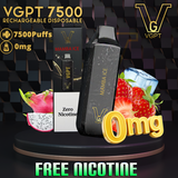 VGPT Zero Nicotine Disposable Vape (7500 Puffs) Disposable Vape Delivery Abu Dhabi