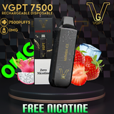 VGPT Zero Nicotine Disposable Vape (7500 Puffs) Vape Delivery Abu Dhabi Dubai 2026