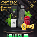 VGPT Zero Nicotine Disposable Vape (7500 Puffs) Fast Vape Delivery uae