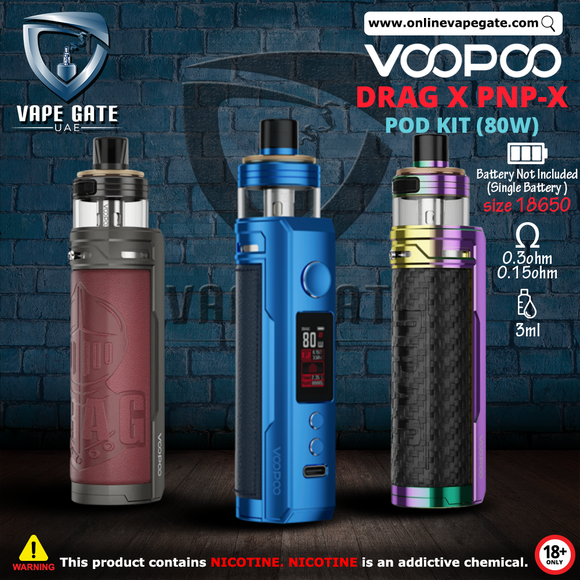 VOOPOO Drag X PNP-X Pod Kit (80W) VAPE SAME DAY DELIVERY ABU DHABI