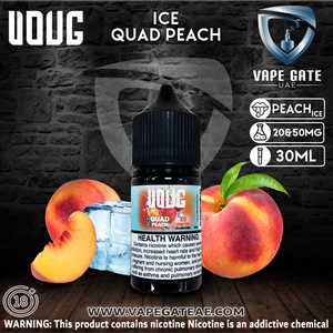 VOUG ICED QUAD PEACH SALTNIC 30ML VAPE RAS AL KHAIMAH