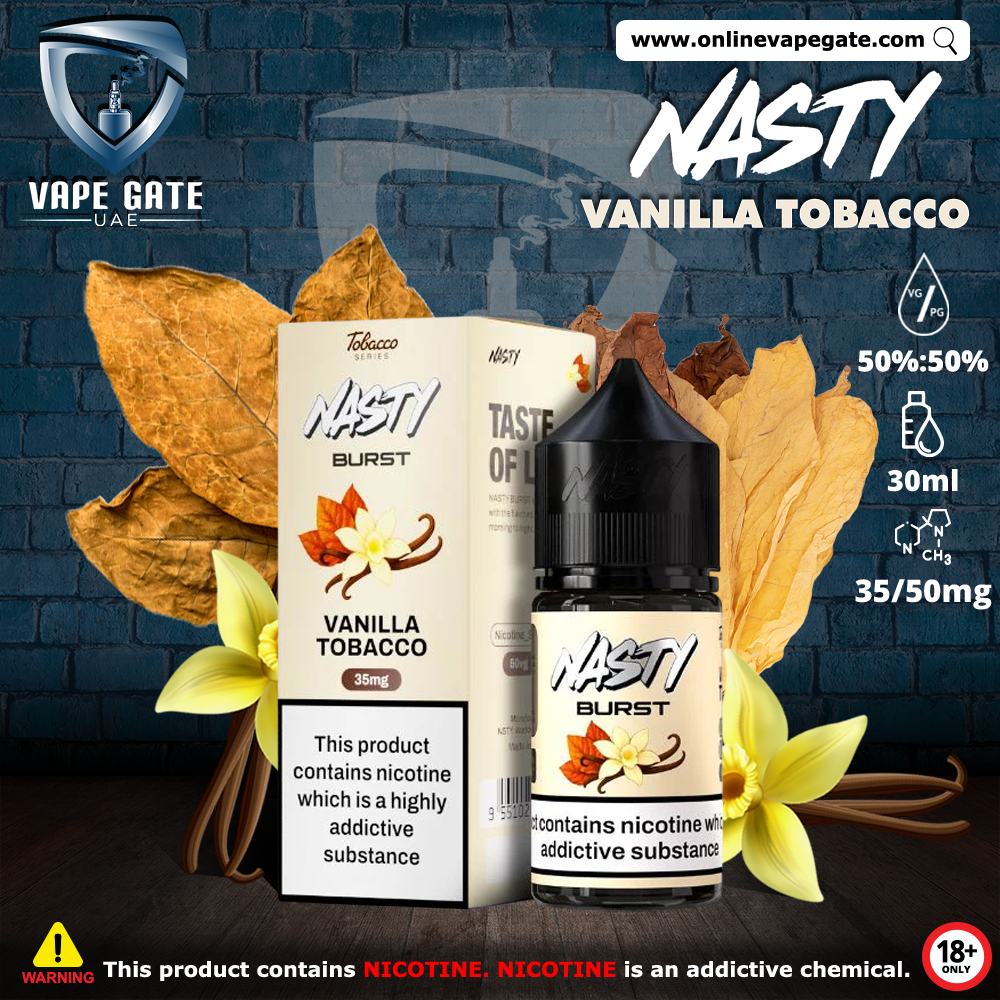 nasty salt vanilla tobacco Best Tobacco Salt Nic Vape Juice UAE