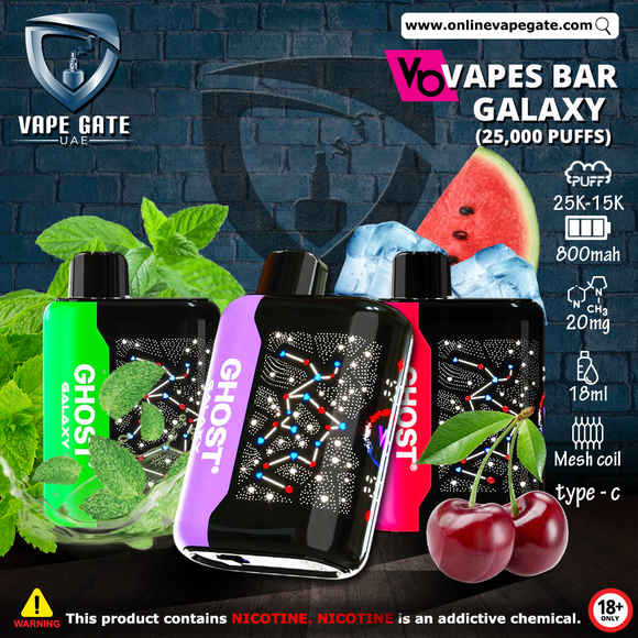 Vapes Bar - Galaxy Rechargeable Disposable Vape (25,000 Puffs) vape same day delivery  Abu Dhabi