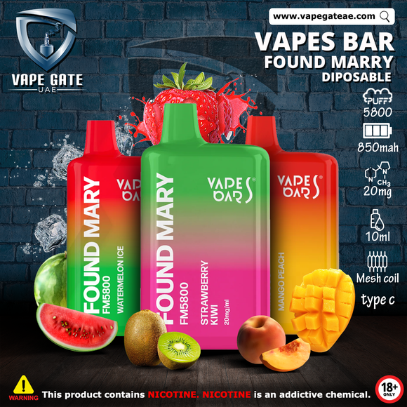Vapes Bar Found Mary Disposable Vape Device (5800 Puffs) Best Vape Shop in Dubai 2025